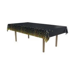 72 Bulk Metallic Polka Dots Tablecover