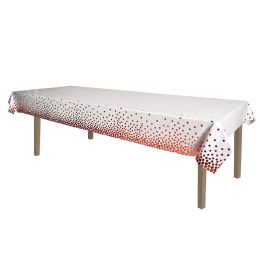 72 Bulk Metallic Polka Dots Tablecover