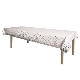 72 Bulk Metallic Polka Dots Tablecover