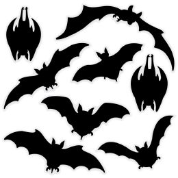 12 Bulk Bat Silhouette Clings