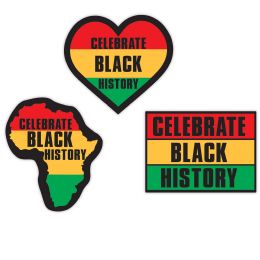 12 Bulk Celebrate Black History Cutouts