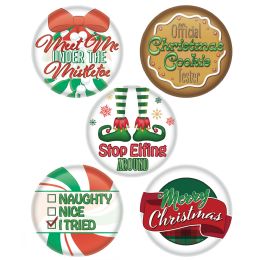 12 Bulk Christmas Party Buttons