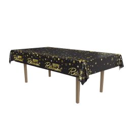 72 Bulk Metallic Happy Retirement Tablecover