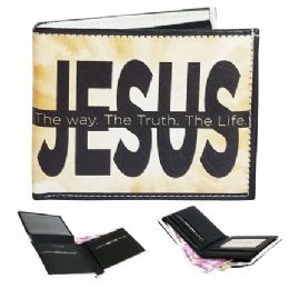 6 Bulk Vegan Leather Wallet [bifold] Jesus:the Way. The Truth. The Light