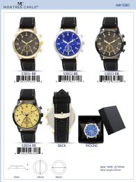12 Bulk Men's Watch - 53834-B8 assorted colors