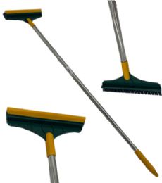 24 Bulk 2in1 Floor Brush Scrubber W Long Handle