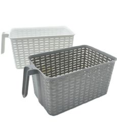 24 Bulk Plast Storage Basket W Handle 9x6x5ln