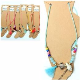 96 Bulk Turtle Shell Tassle Anklet