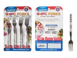 96 Bulk FORKS 4-Piece 7.5" Long STAINLESS STEEL