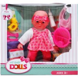 6 Bulk 12" Baby Doll W/ Accss In Window Box