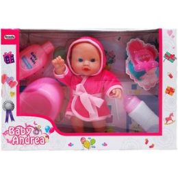12 Bulk 8.5" Soft Baby Doll In Window Box, 2 Assrt Clrs