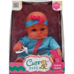 12 Bulk Soft Baby Doll In Window Box, 2 Assrt Clrs