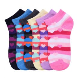 432 Bulk Mamia Spandex Socks Care Print 4-6