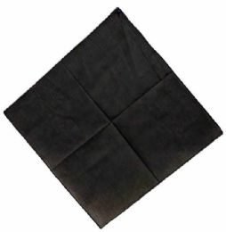 24 Bulk Wholesale Solid Color Black Bandana