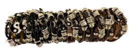 24 Bulk Wholesale Ying Yang Faux Leather Bracelet