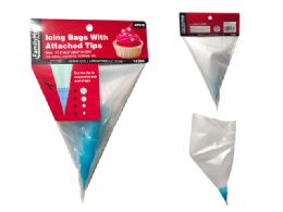 24 Bulk 4 Piece Blue Tips Icing Bags Set