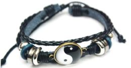 24 Bulk Wholesale Ying Yang Multi Leather Bracelet