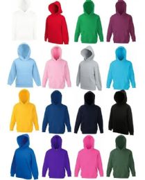 24 Bulk Billionhats Youth Pull Over Cotton Fleece Hoodies Assorted Colors Size S