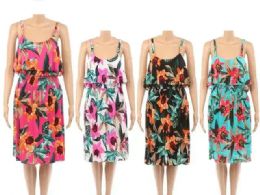 24 Bulk Wholesale Flower Print Long Maxi Summer Dress