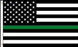 24 Bulk Wholesale Green Line American Flag