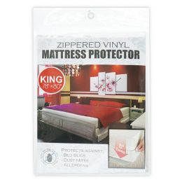 24 Bulk Zippered Fabric Mattress Cover Protects Against Bed Bugs King Size