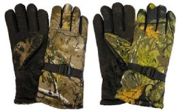 24 Bulk Tree Camo Winter Glove With Inside Lining And AntI-Slip