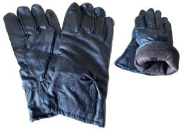 24 Bulk Wholesale Faux Leather Lady Gloves