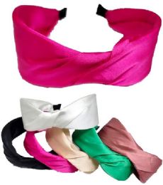 24 Bulk Wholesale Solid Color Fashion Headband