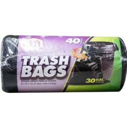 12 Bulk 30 Gallon Roll Trash Bag 40 Count