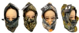 24 Bulk Wholesale Tree Camo Winter Fleece Mask Hat
