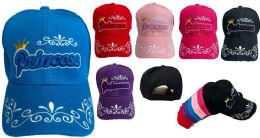 24 Bulk Wholesale Kids/ Children Size Princess Baseball Cap/hat