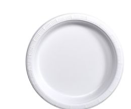 24 Bulk 9 Inch White Plastic Plate - 25 Count