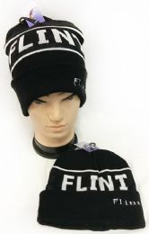 24 Bulk Wholesale Winter Knitted Beanie Hat Flint Toboggan Hat