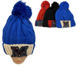 24 Bulk Wholesale Girl/lady M Knitted Winter Hat