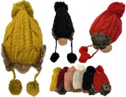 24 Bulk Wholesale Lady/woman Pompom Winter Hat