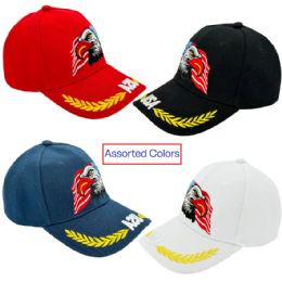 12 Bulk Proud Eagle and USA Flag Embroidered Caps with Assorted Colors