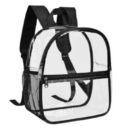 12 Bulk Clear Backpack - Transparent Bags with Stadium Approved Size