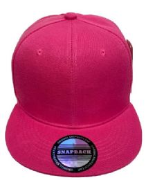 24 Bulk Wholesale Hot Pink Color Snapback Baseball Cap/hat