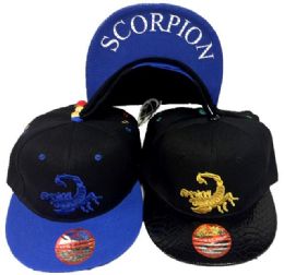 24 Bulk Wholesale Snap Back Flat Bill Scorpion Hat