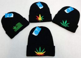 24 Bulk Wholesale Marijuana Winter Hat