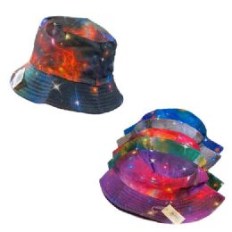 24 Bulk Wholesale Space Star Effect Galaxy Bucket Hat Assorted Colors