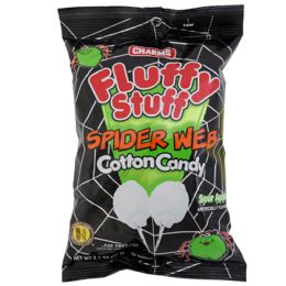 48 Bulk Fluffy Stuff Spider Web 2.1 Oz Peg Bag On Mdse Strip
