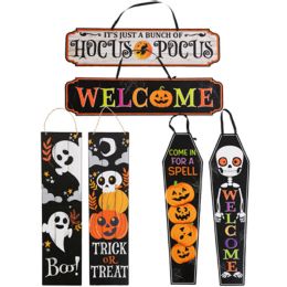 24 Bulk Wall Plaque Halloween Mdf 6ast 23-24in 4 Vertical/2 Horizontal Hlwn Label