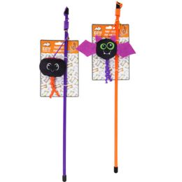 36 Bulk Cat Toy Halloween Wand 18 Inch Assorted In Pdq