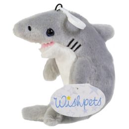 24 Bulk Plush 5in Chubby Shark W/clip Chomp Wish Pets