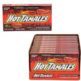 12 Bulk Hot Tamales Mike And Ike 4.25 Oz Theater Box In Pdq