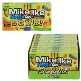 12 Bulk Mike And Ike Mega Mix Sour 4.25 Oz Theater Oz In Pdq