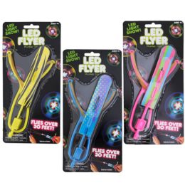 48 Bulk Led Flyer Flying Toy 3 Colors Blue, Yellow, Pink pp