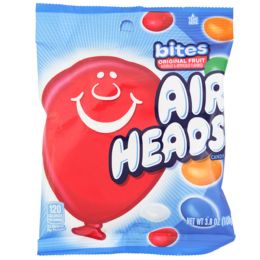 12 Bulk Airheads Bites Fruit 3.8 Oz In Peg Bag