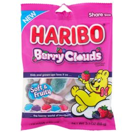 12 Bulk Gummy Berry Clouds Haribo3.1 Oz Peg Bag